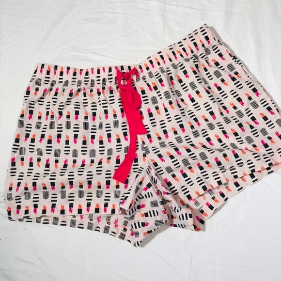Lord and Taylor Lipstick Print Sleep Shorts - Picture 1 of 4